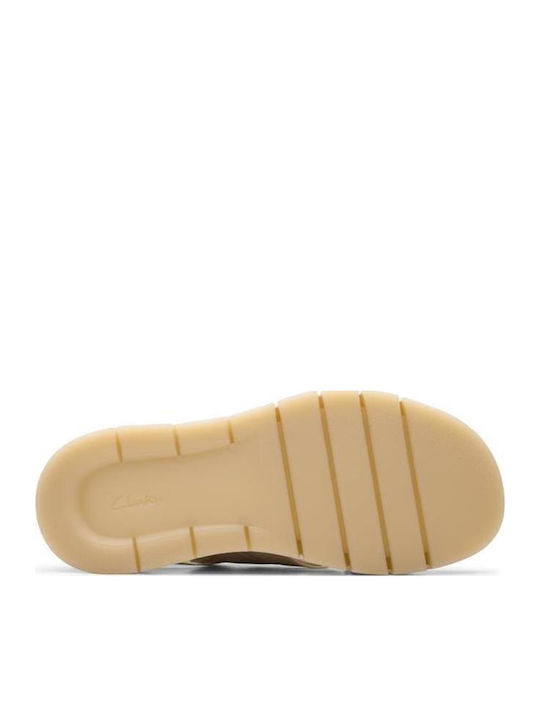 Cross Women's Leather Platform Shoes Beige