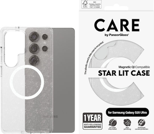 CARE by PanzerGlass Flagship Задна корица Пластмаса Бял (Samsung Galaxy S 25 Ultra, защитен от PanzerGlass)