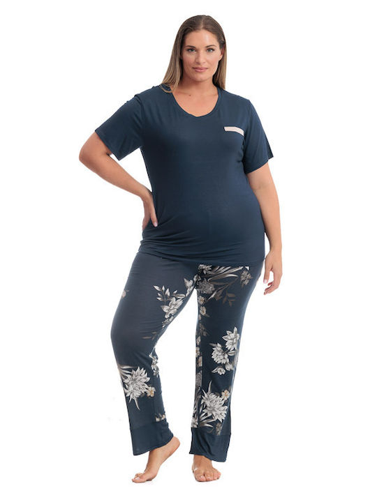 Angel's Secret Summer Women's Pyjama Set Blue