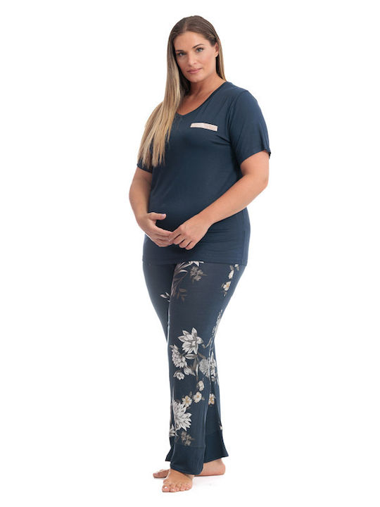 Angel's Secret Summer Women's Pyjama Set Blue