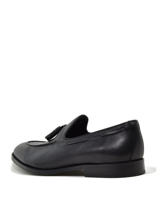 Δερμάτινα Ανδρικά Loafers σε Μαύρο Χρώμα