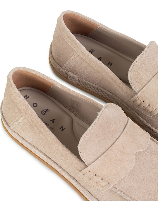 Suede Ανδρικά Loafers σε Καφέ Χρώμα