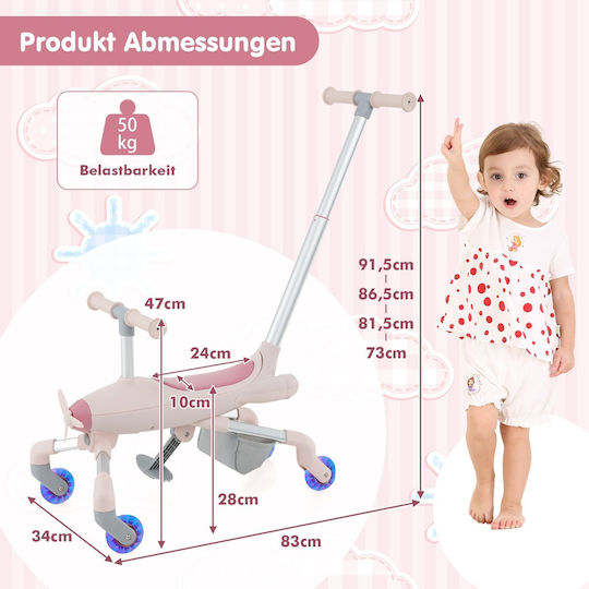 Costway Baby Walker Car Ride On with Handlebar for 18++ Months TS10166PI Multicolour