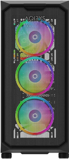Aqirys Wezen PRO Gaming Middle Tower Carcasă Calculator cu Fereastră Laterală și Iluminare RGB Negru
