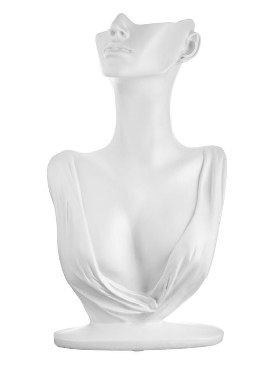 Μπούστο Κοσμημάτων Λευκό 18x7x31.5cm