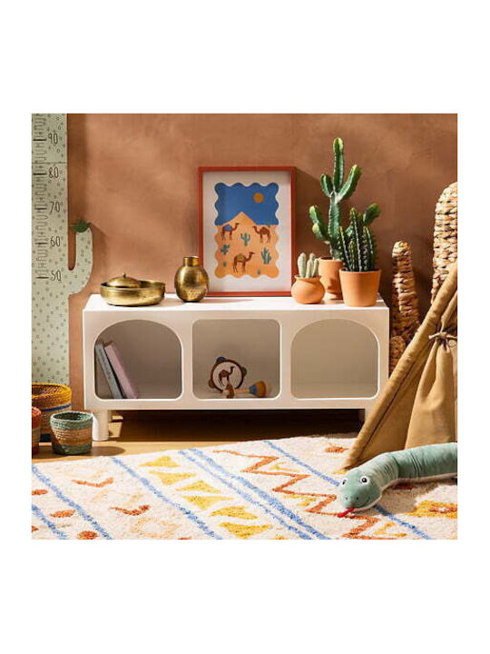 Ξύλινη Παιδική Συρταριέρα 3 Ράφια 90 X 32 X 40 Cm Λευκό 205867 Atmosphera