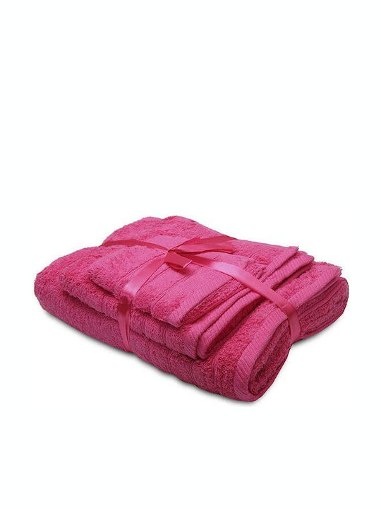 Sunshine Bath Towel Set 3pcs Dory 14 Fuchsia Weight 600gr/m²
