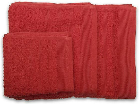 Sunshine 3-tlg. Set Badetücher Chimbouri 21 Red Gewicht 500gr/m²