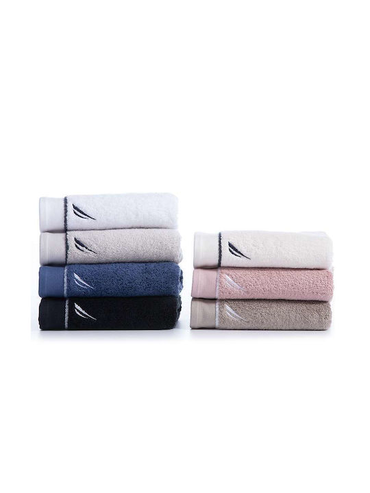 Nef-Nef Homeware Facecloth Nautica Coast 50x90cm Gray Weight 600gr/m²