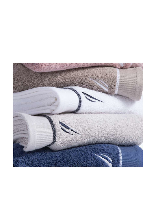 Nef-Nef Homeware Handtuch Nautica Coast 30x50εκ. Gray Gewicht 600gr/m²