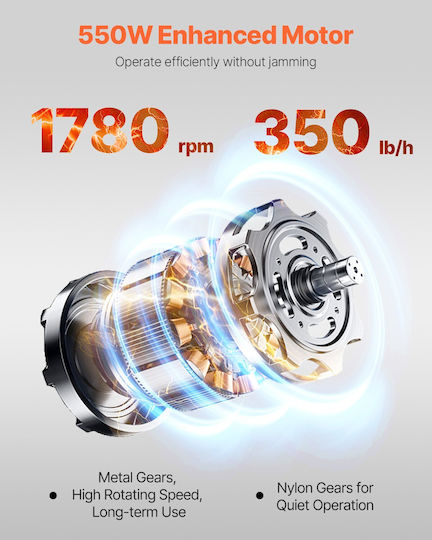 Vevor Μηχανή Άλεσης Κιμά 550W Γκρι