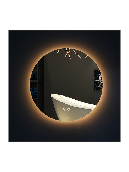 Vinci Στρογγυλός Καθρέπτης Μπάνιου Led 70x70cm