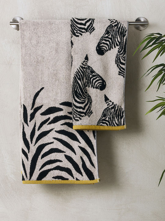 Kentia Bath Towel Set 2pcs Zaza Beige Weight 550gr/m²