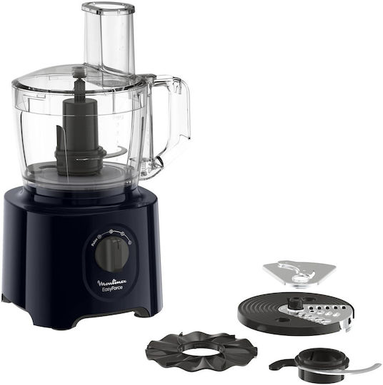 Moulinex Easy Force Multifunctional Food Processor 800W with Pot 2.4lt and Jug Blender Black