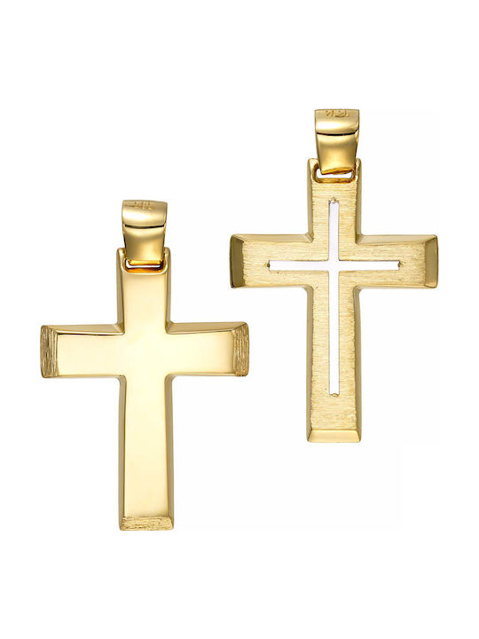 Papoulidis Jewellery Χρυσός Σταυρός 14Κ Διπλής Όψης Papoulidis Jewellery Χρυσός Σταυρός 14Κ Διπλής Όψης