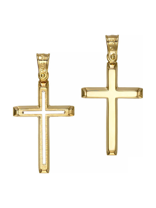 Papoulidis Jewellery Χρυσός Σταυρός 14Κ Διπλής Όψης Papoulidis Jewellery Χρυσός Σταυρός 14Κ Διπλής Όψης
