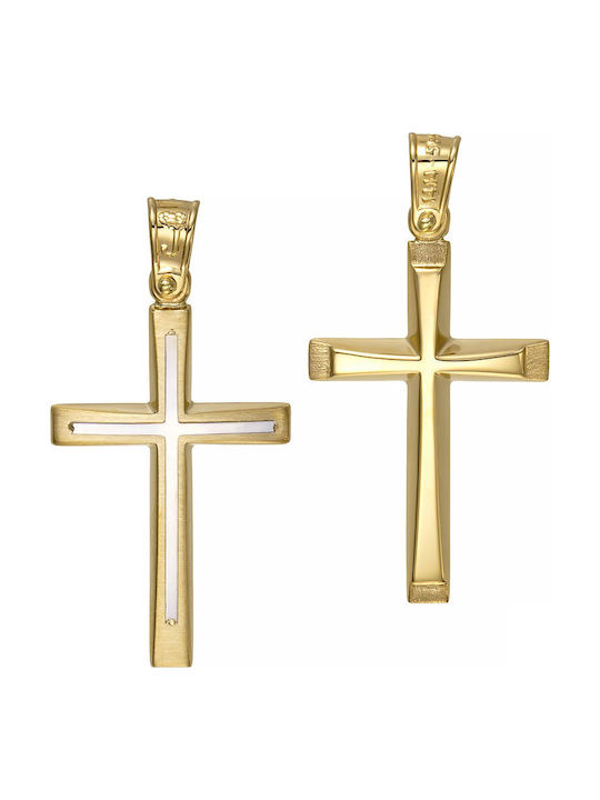 Papoulidis Jewellery Χρυσός Σταυρός 14Κ Διπλής Όψης Papoulidis Jewellery Χρυσός Σταυρός 14Κ Διπλής Όψης