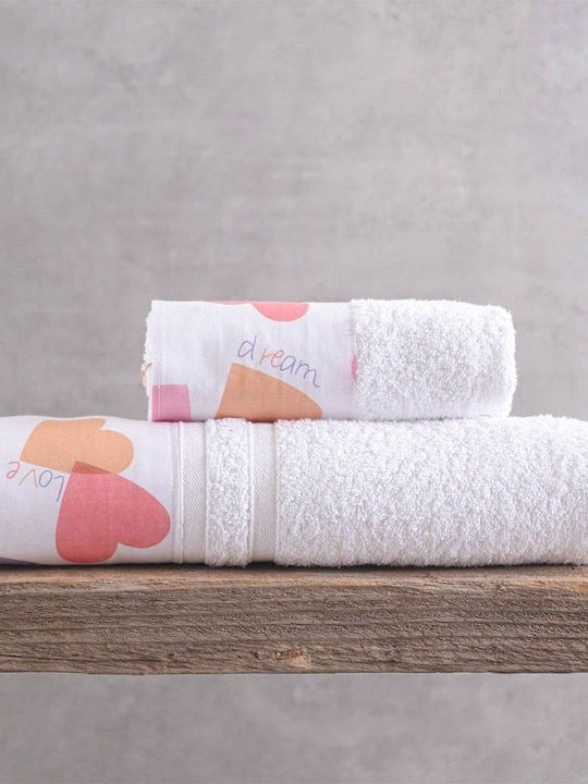 Rythmos Rythmos Badetücher Set 2 Stück Zoey Weiß Gewicht 500gr/m²