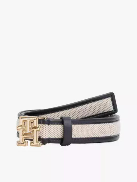 Th Monogram Curea Dama Din Piele Albastră