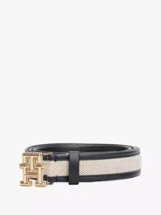 Th Monogram Curea Dama Din Piele Albastră