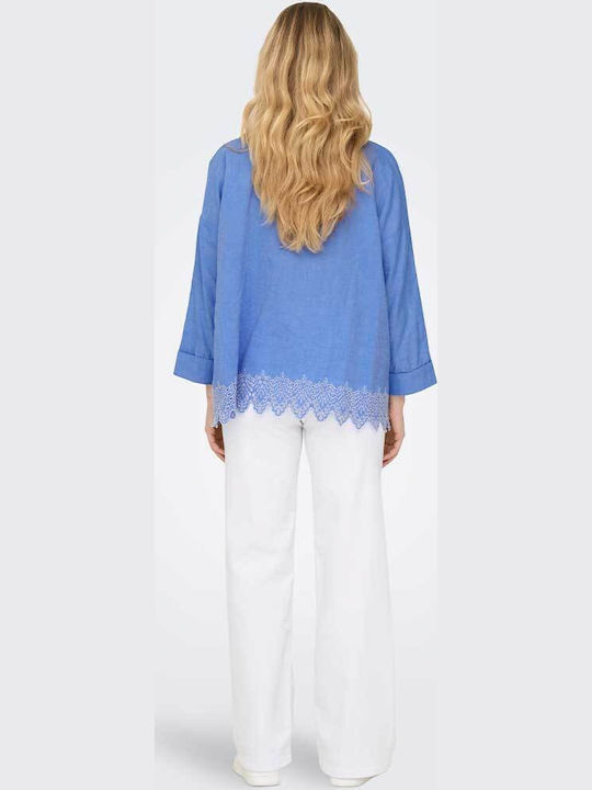 Only Damenhemden Hellblau