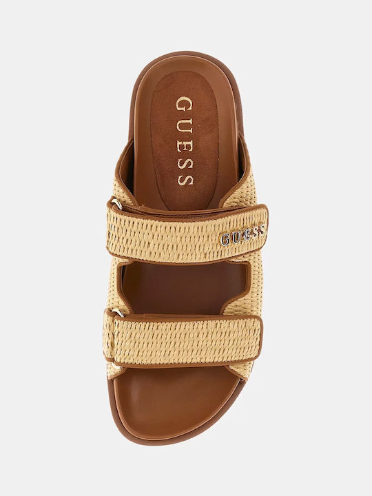 Women's Flat Sandals in Beige Color