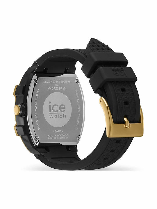 Ice Γυναικείο Ρολόι 36mm Μπαταρίας με Μαύρο Καουτσούκ Λουράκι