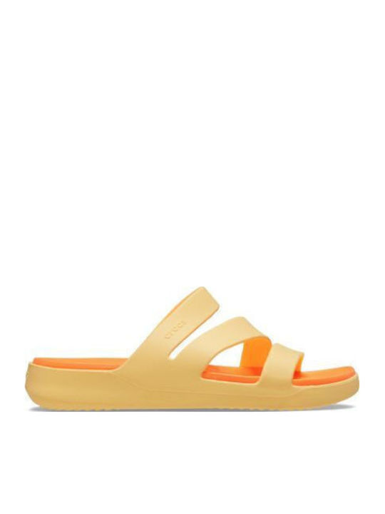 Strappy Flip Flops In Orange Colour