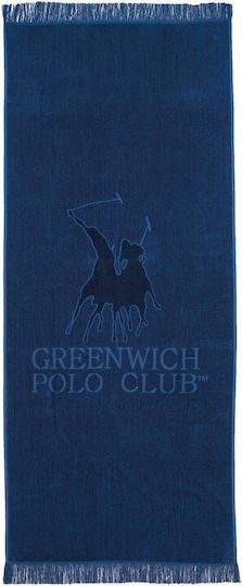 Das Home Beach Towel Cotton Blue with Fringes 70x170cm.