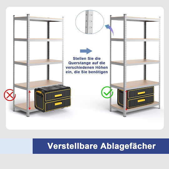 Costway Shelf Dexion 91x46x183cm TL34072SL
