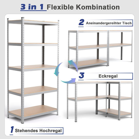 Costway Shelf Dexion 91x46x183cm TL34072SL