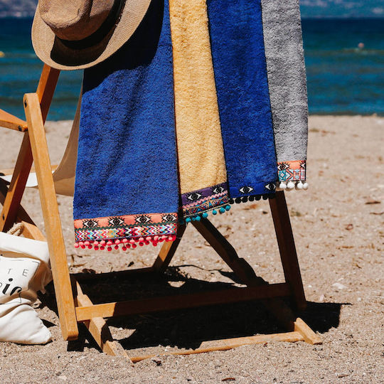 White Fabric Eye Patchwork Γκριπετσέτα Θαλάσσης Γκρι 160x80εκ.