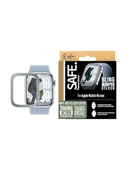 PanzerGlass Θήκη Σιλικόνης σε Ασημί χρώμα για Apple Watch Series 10 | 46mm PanzerGlass Θήκη Σιλικόνης σε Ασημί χρώμα για Apple Watch Series 10 | 46mm