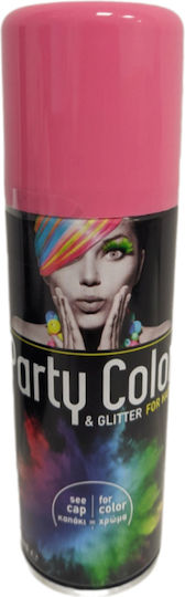 Party Color & Glitter Αποκριάτικο Σπρέι Μαλλιών 125ml Ροζ