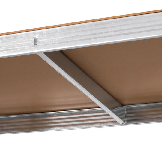 Rebel Dexion Verzinkt Regal 120x45x205cm mit 5 Regalen Gesamtbelastbarkeit 750kg