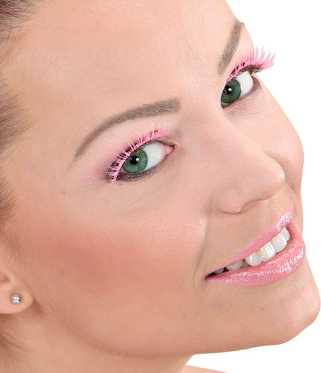 Karneval Wimpern Rosa
