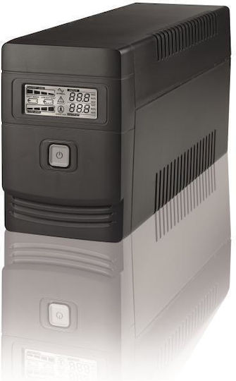 Powertech PT-950C UPS Linie Interactivă 950VA 570W cu 4 Prize Schuko