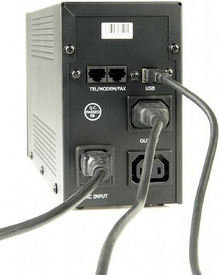 Energenie Unitate UPS-PC-652A Unitate UPS Linie Interactivă 650VA 390W cu 2 Prize IEC