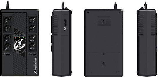 Powerwalker VI 1000 MS UPS Line-Interactive 1000VA 600W με 8 Schuko Πρίζες