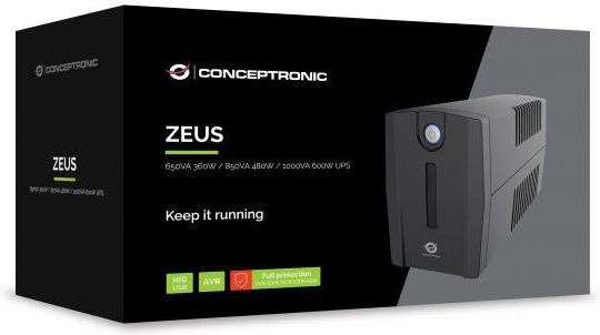 Conceptronic ZEUS02ESP UPS Line-Interactive 850VA 480W cu 2 Schuko Prize