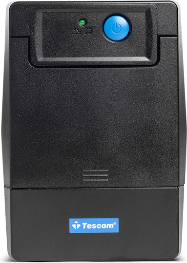 Tescom Leo LED 850VA UPS Line-Interactive 480W with 2 Schuko Power Plugs