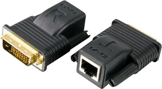 Digitus Μετατροπέας DVI-D male σε RJ-45 female 1τμχ DS-54101
