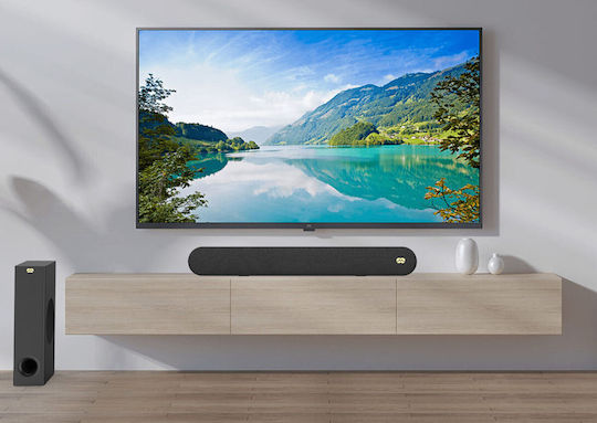Mozos Soundbar 2.1 Bluetooth και HDMI 80W με Τηλεχειριστήριο Μαύρο