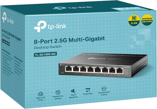 TP-LINK TL-SG108S-M2 Unmanaged L2 Switch with 8 Ethernet Ports
