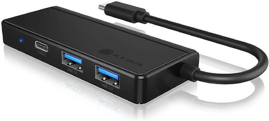 Icy Box Hub 3 Θυρών USB 3.0 με σύνδεση USB-C