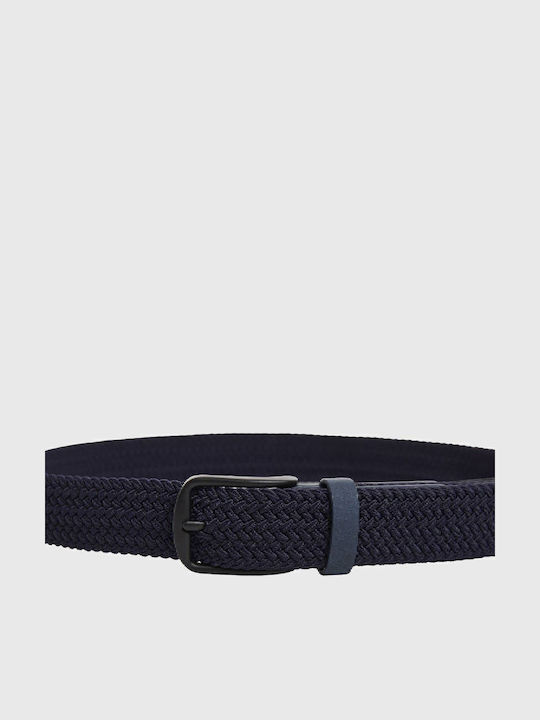 Elastic Men's Belt Navy Blue