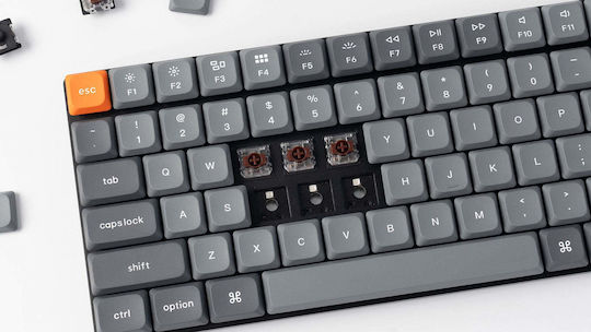 Keychron K17M-H3 Max QMK K17M-H3 Ασύρματο Gaming Μηχανικό Πληκτρολόγιο 96% με Gateron Brown διακόπτες και RGB φωτισμό (Αγγλικό US)