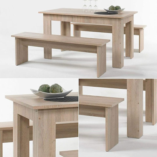 Трапезария Stolkom 3бр Oaks 140x80бр