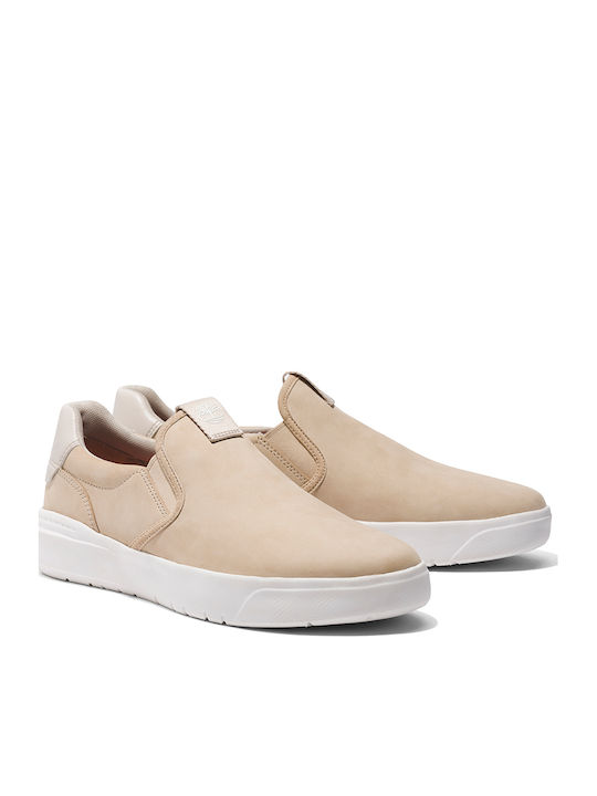 Seneca Bay de piele Slip-on-uri pentru bărbați Bej