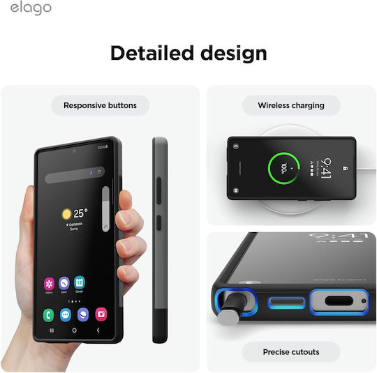 Elago Glide Back Cover Plastic / Silicone Gray (Galaxy S25 Ultra)